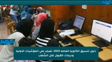 دليل تنسيق الثانوية العامة 2025: تعرف على المؤشرات الأولية ودرجات القبول لكل الشُعَب